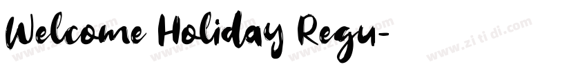 Welcome Holiday Regu字体转换